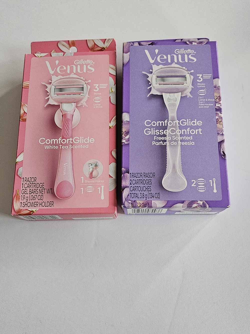 2 Pack VENUS ComfortGlide Women's Razors - Pink & Purple